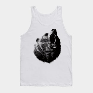 Roaring Bear (white) Tank Top